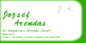 jozsef arendas business card