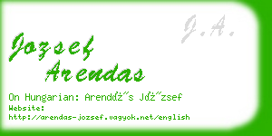 jozsef arendas business card